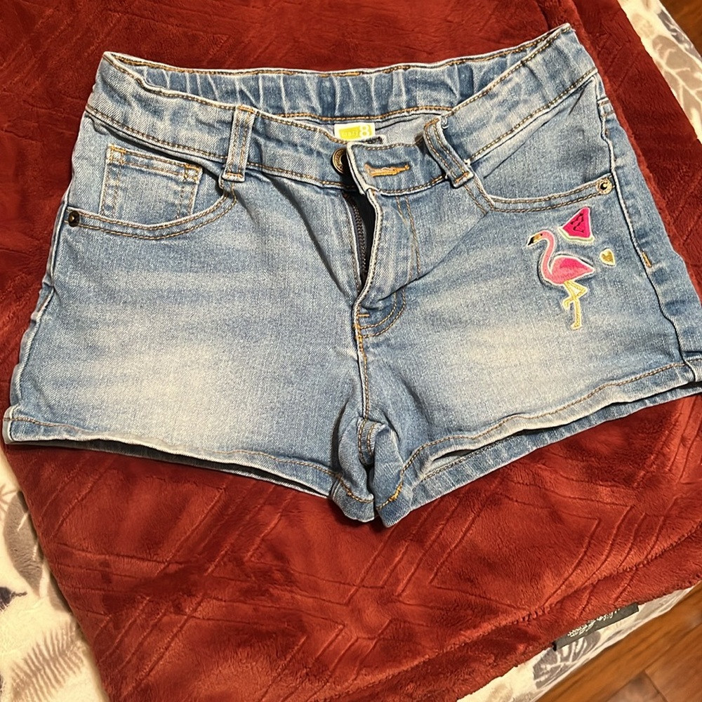 Girls Jean adjustable waistband shorts - Picture 2 of 5